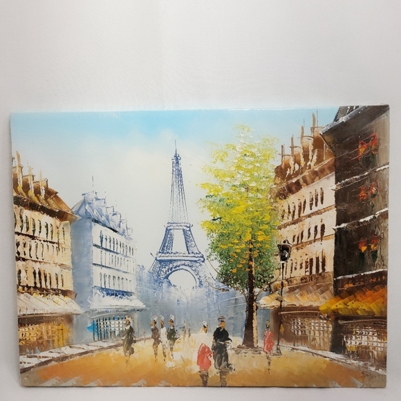 Muzagroo Art Other - Paris Scene Handpainted Art